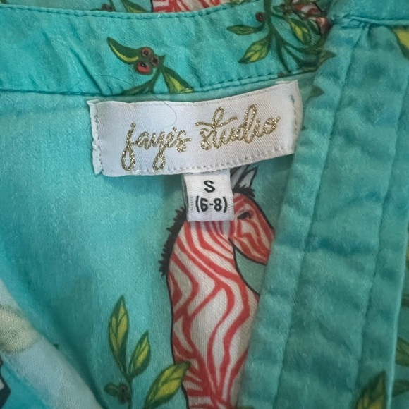 New Aqua Zebra Luxe Sateen Day Dress Styled for comfort all day and night. SZ SM - Picture 5 of 6